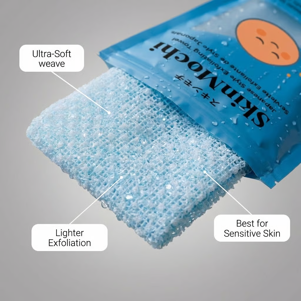 SkinMochi™ Serviette Exfoliante Japonaise